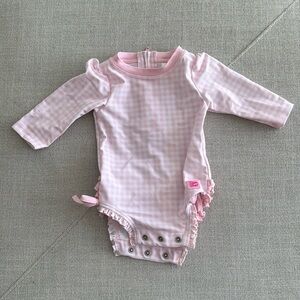 Ruffle Butts Long Sleeve Swim 3-6 m